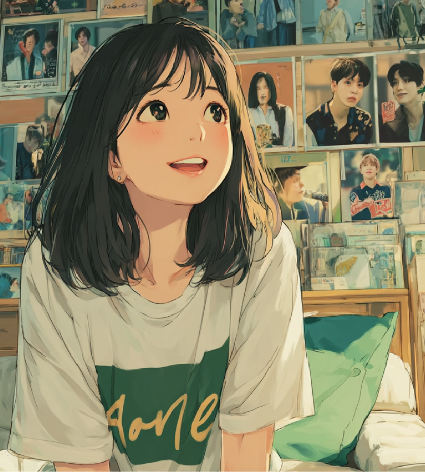 朝の光に包まれた部屋でゆったりと過ごす女性